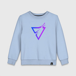 Свитшот хлопковый детский Liquid Triangle, цвет: мягкое небо