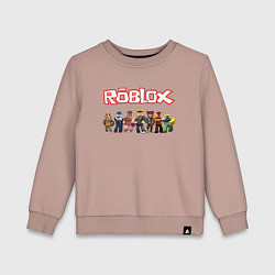 Свитшот хлопковый детский ROBLOX, цвет: пыльно-розовый