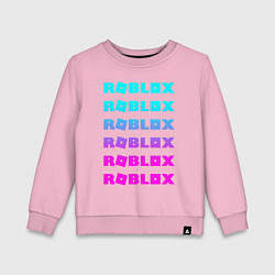 Свитшот хлопковый детский ROBLOX, цвет: светло-розовый