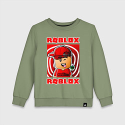 Свитшот хлопковый детский ROBLOX, цвет: авокадо