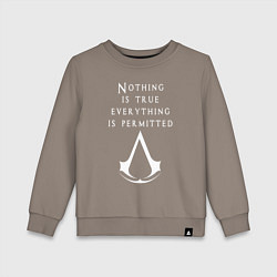 Свитшот хлопковый детский ASSASSINS CREED, цвет: утренний латте