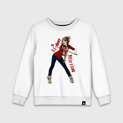 Свитшот хлопковый детский Lindsey Stirling, цвет: белый