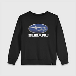 Свитшот хлопковый детский SUBARU, цвет: черный