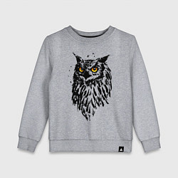 Свитшот хлопковый детский Сова, цвет: меланж