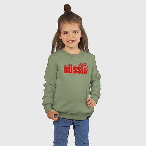 Детский свитшот Russia / Авокадо – фото 3
