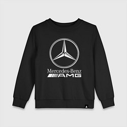 Свитшот хлопковый детский MERCEDES-BENZ AMG, цвет: черный