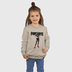 Свитшот хлопковый детский FORTNITE IKONIK, цвет: миндальный — фото 2