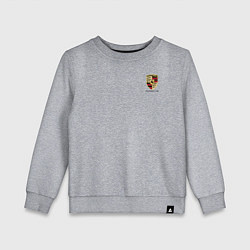 Свитшот хлопковый детский PORSCHE, цвет: меланж