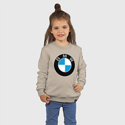 Свитшот хлопковый детский BMW, цвет: миндальный — фото 2