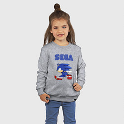 Свитшот хлопковый детский SEGA, цвет: меланж — фото 2