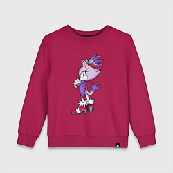 Свитшот хлопковый детский SONIC Кошка Блейз, цвет: маджента