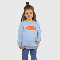 Свитшот хлопковый детский КТм Лого, цвет: мягкое небо — фото 2