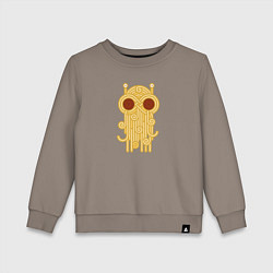 Свитшот хлопковый детский The flying spaghetti monster, цвет: утренний латте
