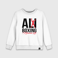 Свитшот хлопковый детский Muhammad Ali, цвет: белый