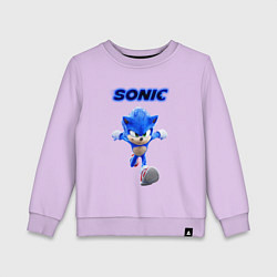 Свитшот хлопковый детский SONIC, цвет: лаванда