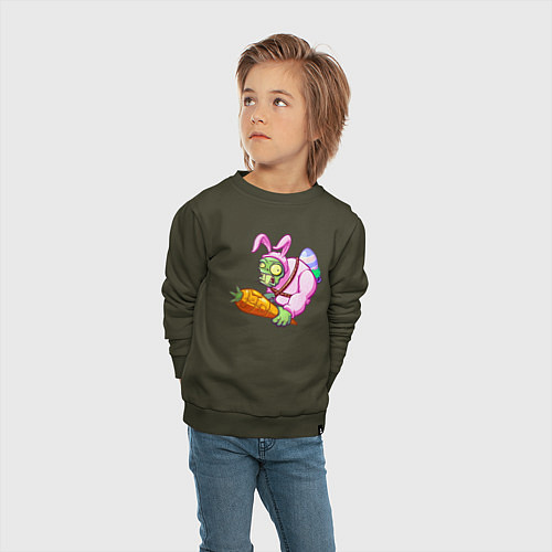 Детский свитшот Plants vs Zombies / Хаки – фото 4