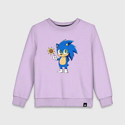 Свитшот хлопковый детский Baby Sonic, цвет: лаванда