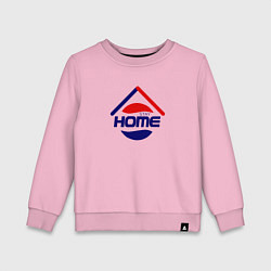 Свитшот хлопковый детский Stay Home, цвет: светло-розовый