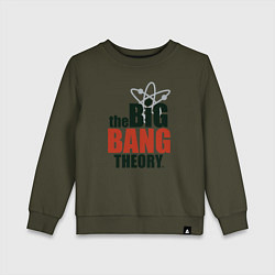 Свитшот хлопковый детский Big Bang Theory logo, цвет: хаки
