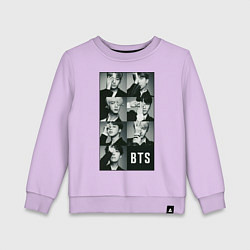 Свитшот хлопковый детский BTS, цвет: лаванда
