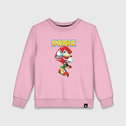 Свитшот хлопковый детский Sonic, цвет: светло-розовый
