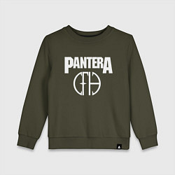 Свитшот хлопковый детский Pantera, цвет: хаки