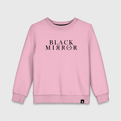 Свитшот хлопковый детский Black Mirror, цвет: светло-розовый