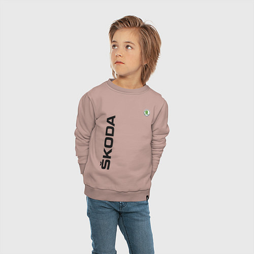 Детский свитшот Skoda / Пыльно-розовый – фото 4