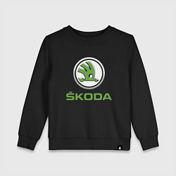Свитшот хлопковый детский Skoda, цвет: черный