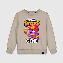 Свитшот хлопковый детский BRAWL STARS GENE, цвет: миндальный