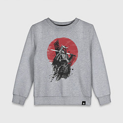 Свитшот хлопковый детский Японский самурай, цвет: меланж