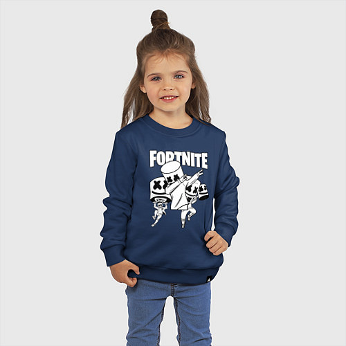 Детский свитшот FORTNITE x MARSHMELLO / Тёмно-синий – фото 3