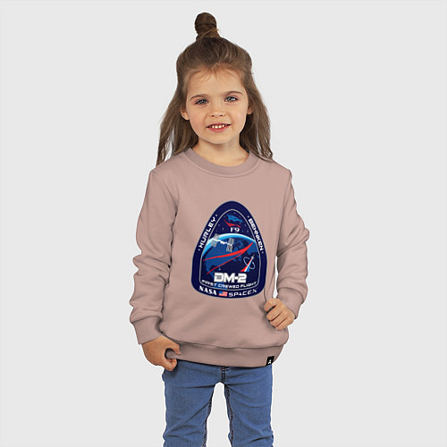 Детский свитшот NASA Z / Пыльно-розовый – фото 3