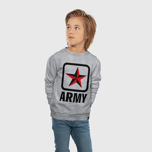 Детский свитшот Army Star / Меланж – фото 4