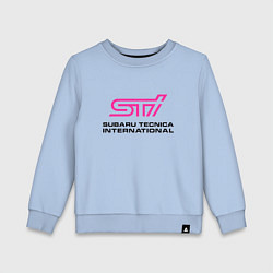 Свитшот хлопковый детский SUBARU STI Z, цвет: мягкое небо