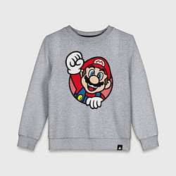 Свитшот хлопковый детский Mario, цвет: меланж