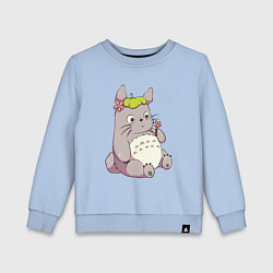 Свитшот хлопковый детский Little Totoro, цвет: мягкое небо