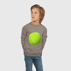 Свитшот хлопковый детский Теннис, цвет: утренний латте — фото 2