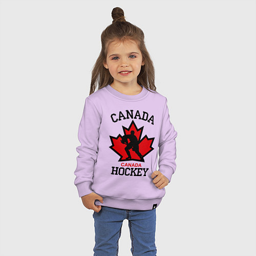 Детский свитшот Canada Hockey / Лаванда – фото 3