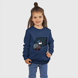 Свитшот хлопковый детский Ворон, цвет: тёмно-синий — фото 2