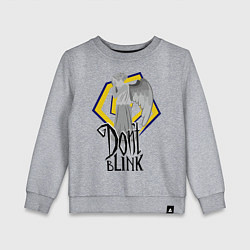 Свитшот хлопковый детский Don't blink, цвет: меланж