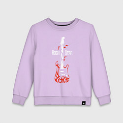 Свитшот хлопковый детский Rock star, цвет: лаванда