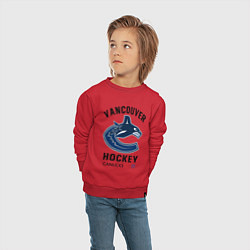 Свитшот хлопковый детский VANCOUVER CANUCKS NHL, цвет: красный — фото 2