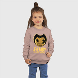 Свитшот хлопковый детский Bendy And The Ink Machine, цвет: пыльно-розовый — фото 2