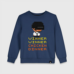 Свитшот хлопковый детский PUBG Winner Chicken Dinner, цвет: тёмно-синий