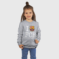 Свитшот хлопковый детский Barcelona FC, цвет: меланж — фото 2