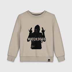 Свитшот хлопковый детский Watch dogs 2 Z, цвет: миндальный