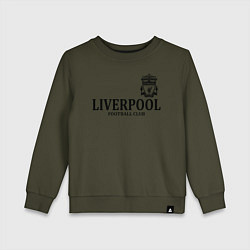 Свитшот хлопковый детский Liverpool FC, цвет: хаки