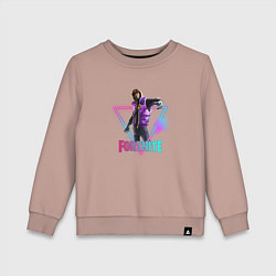 Свитшот хлопковый детский Фортнайт, цвет: пыльно-розовый