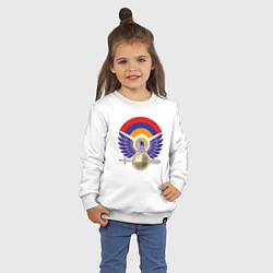 Свитшот хлопковый детский Армения, цвет: белый — фото 2
